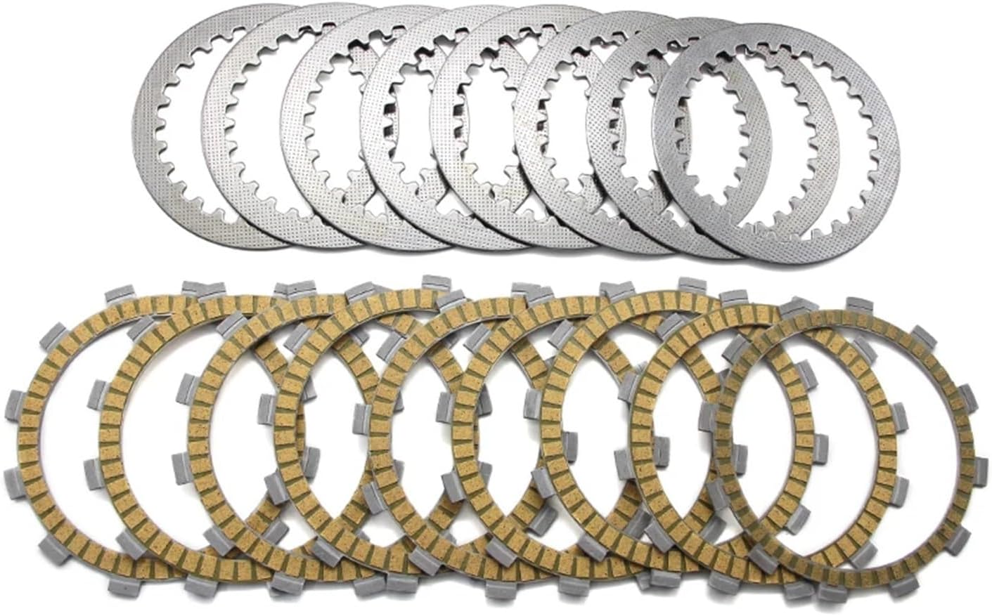Motorcycle Clutch Friction Disc Plate Kit Fit for FZS1000 FZ1 FAZER - OEM Replacement Parts Compatible with 4FN-16321-00/5LV-16321-20/5LV-16321-10/5LV-16321-00/31A-16325-00