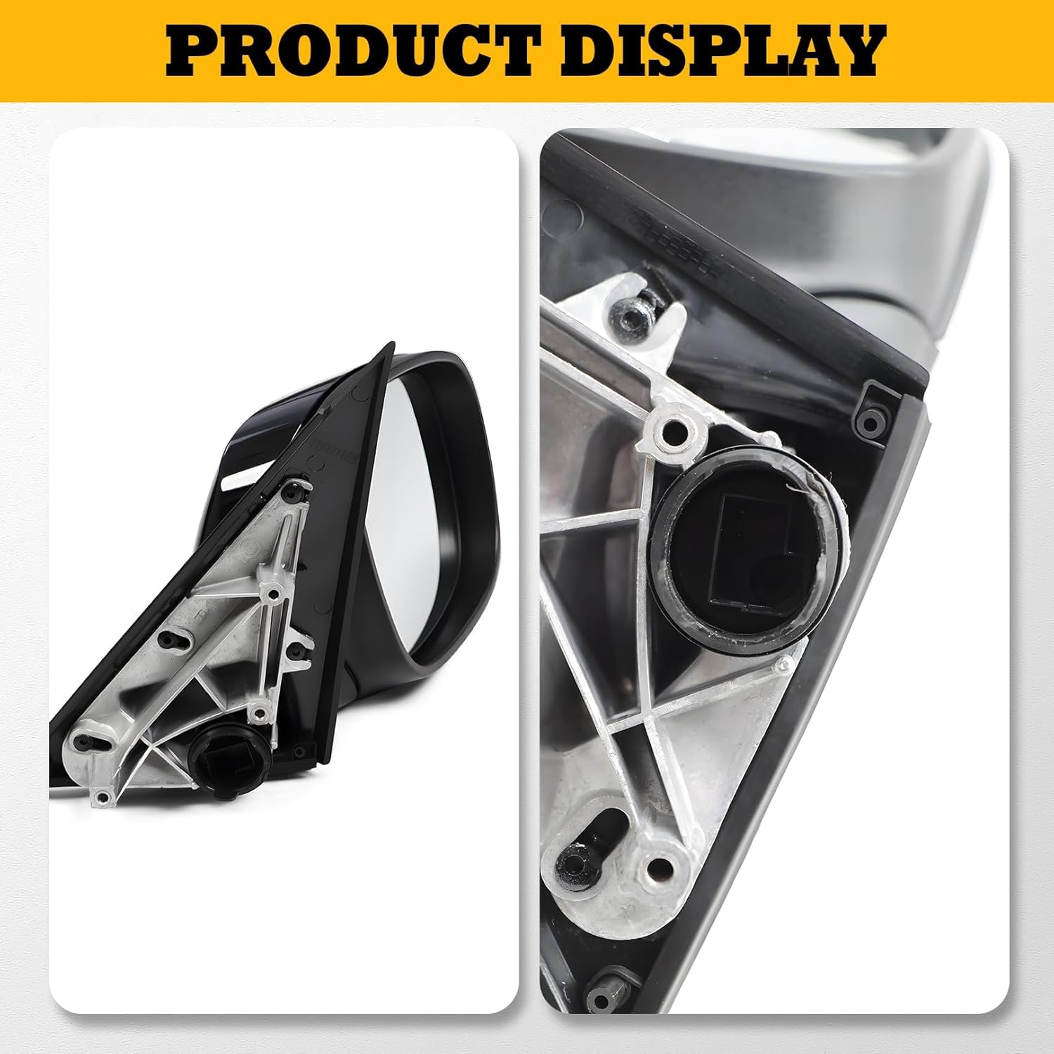 Right Passenger Side Mirror Assembly Compatible with X3 2011-2014 Rearview Mirror with Heated & Power Adjustment Glass Side Door Mirror (3Pins Black)