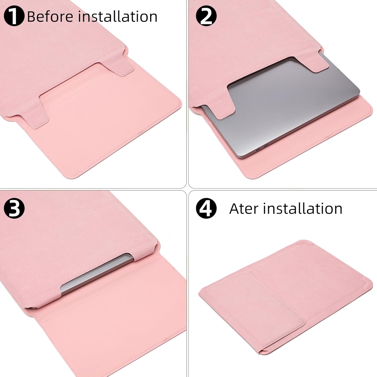 14 Inch Multifunctional Laptop Sleeve Case with Stand Soft Slim Cover for MacBook Pro/Air/ThinkPad X1/Dell XPS/Lenovo Yoga/HP Pavilion/ASUS Zenbook/LG gram/Chromebook 13.5" 13.6" 14.2" 14.5"