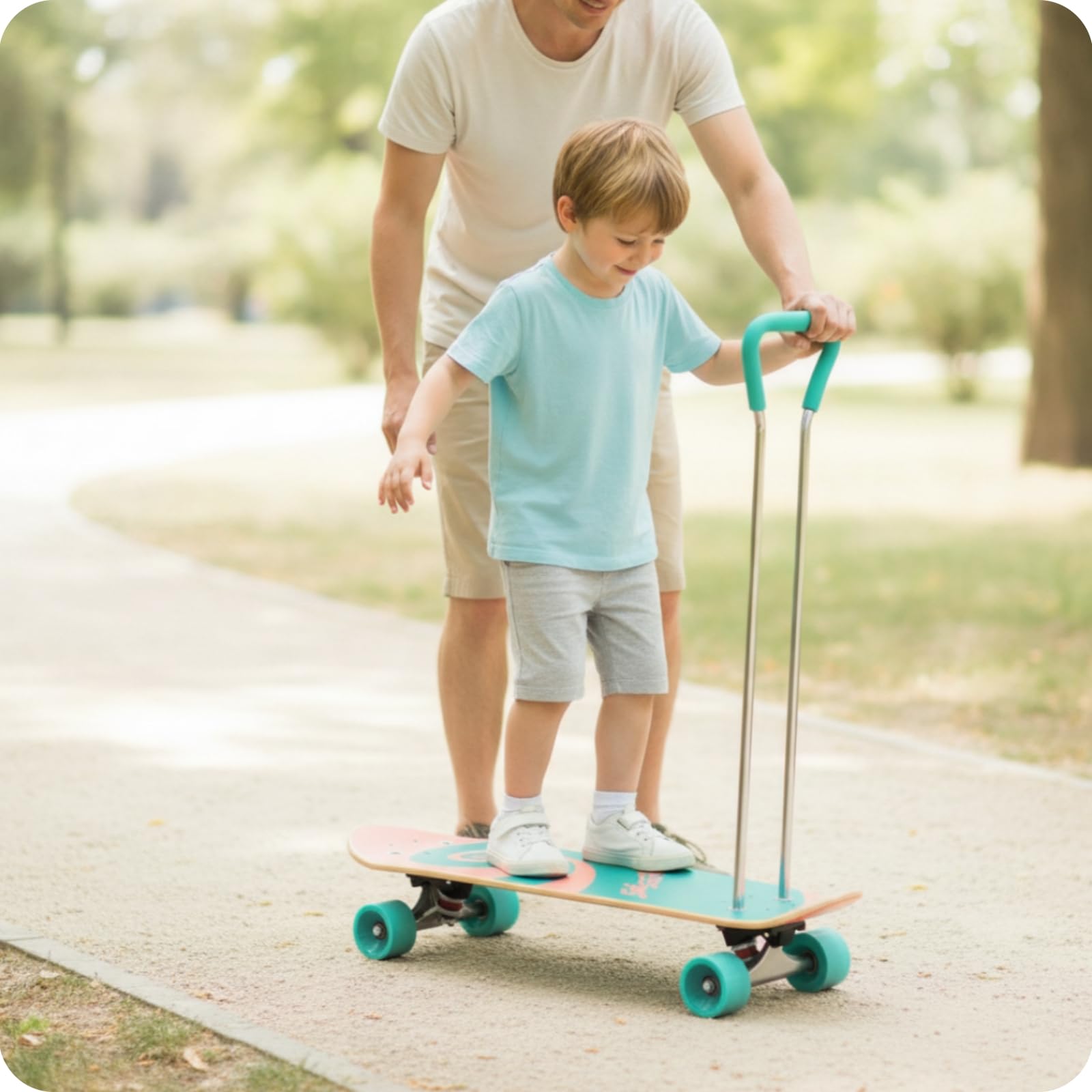 Baoblaze Attrezzatura Sportiva per Bambini Tavola Skate Monopattino Combinato con Tavola Arrotondata Ruote per Guida Scorrevole su Strada Adatta a Gioco