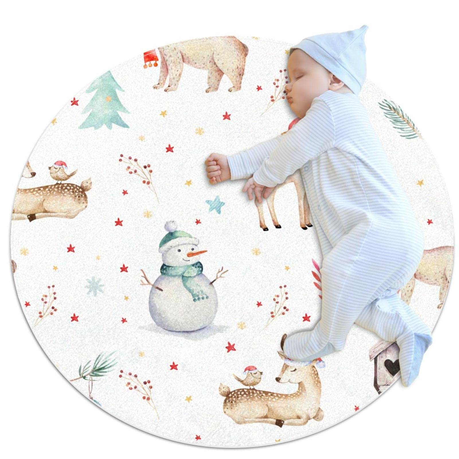 Alfombra de juego para niños con motivos navideños ideal para crear un rincón acogedor invernal
