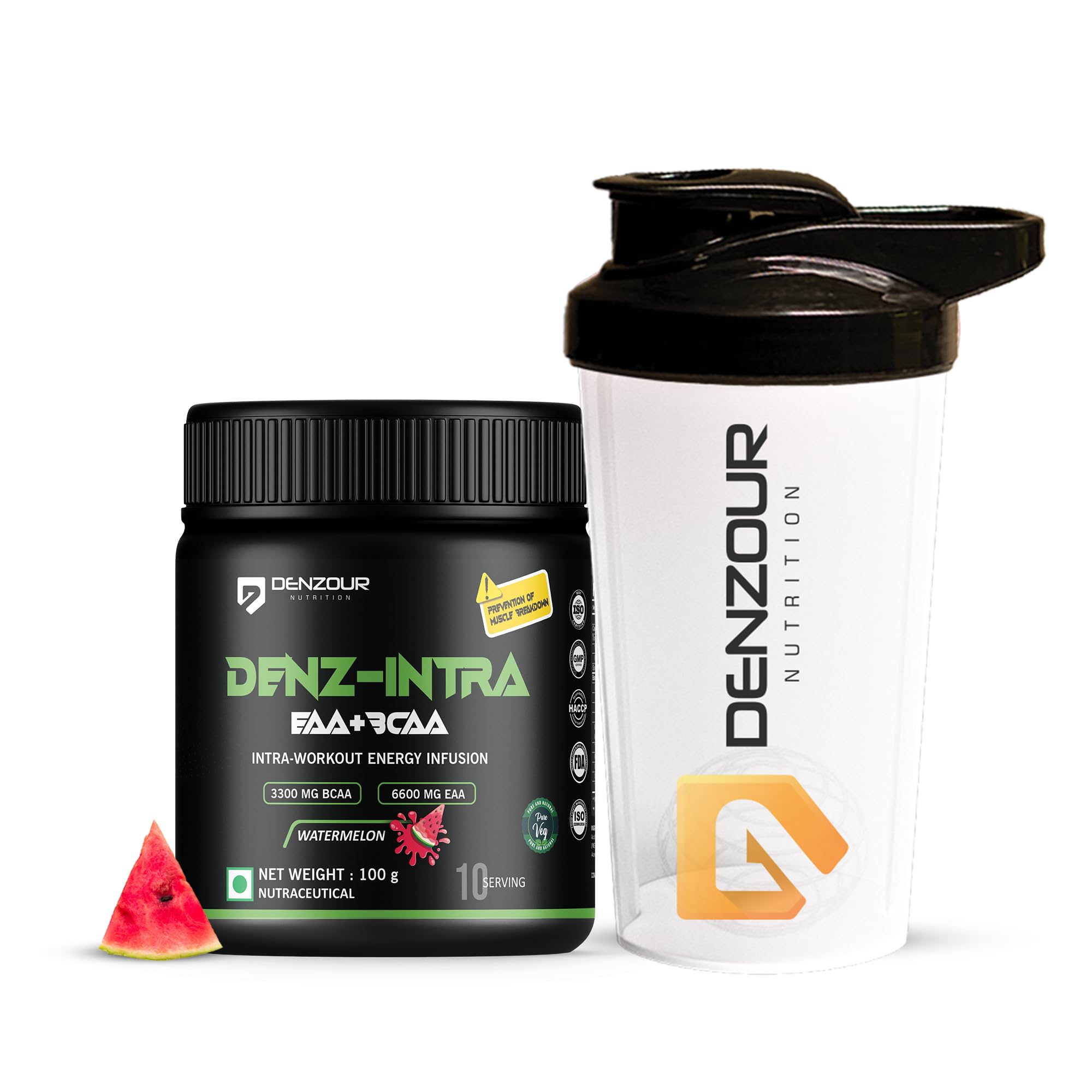 DENZOUR NUTRITION Denz - Intra Workout Powder with Shaker, Most Explosive Muscle Pump, Energy Infusion Formula with 3300mg BCAA, 6600mg EAA for Men and Women - Watermelon, 100g (10 Servings) (B0D1VD9Q5H) Amazon Price History, Amazon Price Tracker