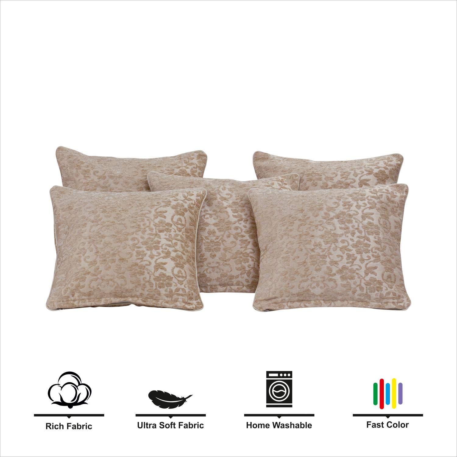 Victor Coral Print Diwan Set - Beige -4