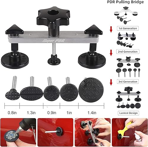 Miniatura 5 de AUTOPDR - Kits de reparación de abolladuras sin pintura, 100 piezas, herramientas de eliminación de abolladuras para automóvil, vienen con 4 tipos