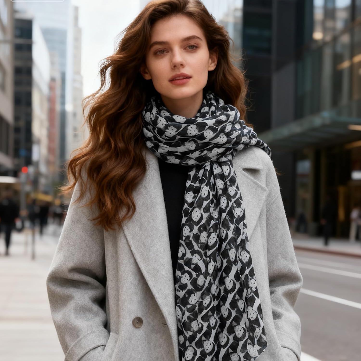 Elvis Presley's Scarf for Girl Boy Gift Fashion Men's Black Wrap scarf for Women
