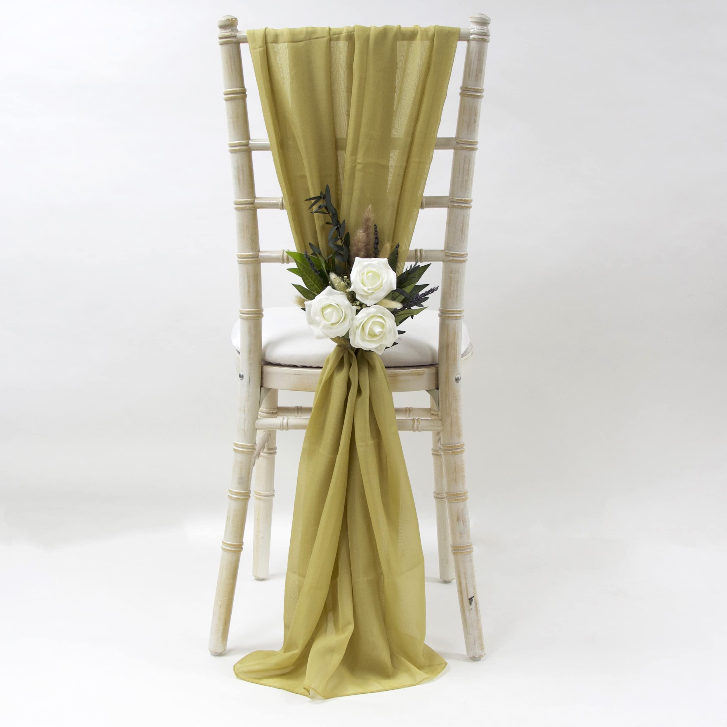 Chiffon Vertical Drapes 70cm X 200cm Decor Chair Cover Wedding Drops Venue Dressing (Antique Gold)