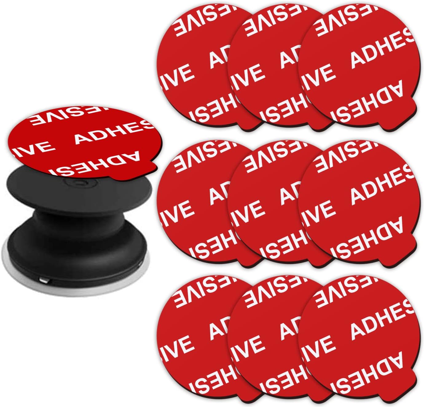 Very High Bond Sticky Adhesive, AZXYI 9 Pack Adhesive for Socket Base, 1.4 inches Double Sided Sticker Tapes for Phone Collapsible Grip & Stand Base