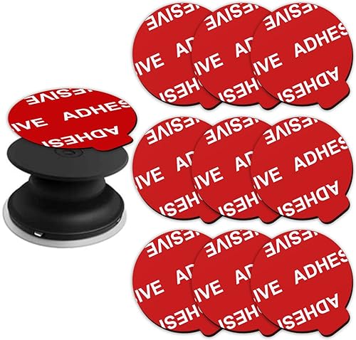 AZXYI Adhesivo adhesivo muy alto, paquete de 9 adhesivos de repuesto para base de enchufe, cintas adhesivas de doble cara de 1.4 pulgadas para