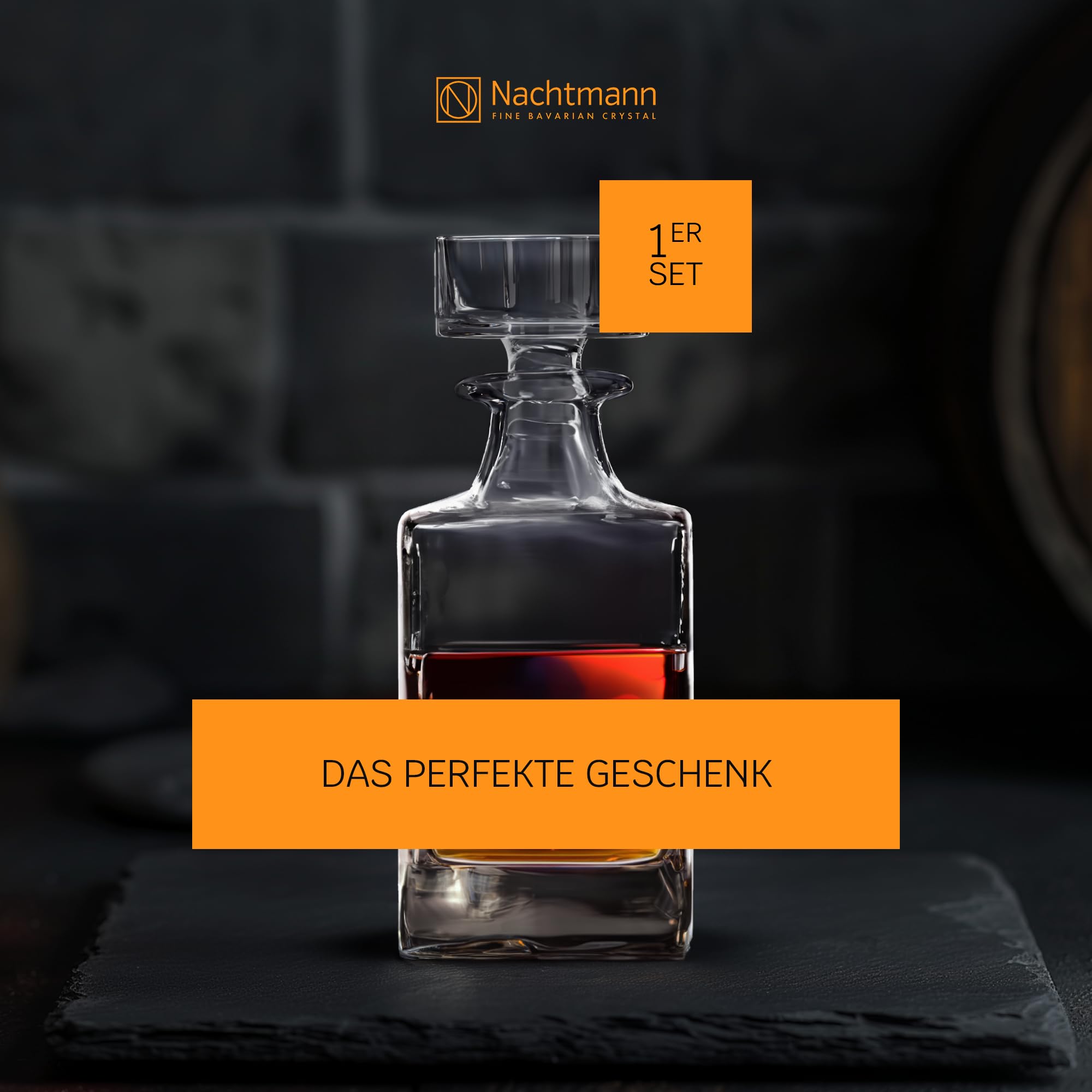 Nachtmann Julia Paola, 8055-0, karafka do whisky ze szkła kryształowego, 750 ml, nadaje się do mycia w zmywarce