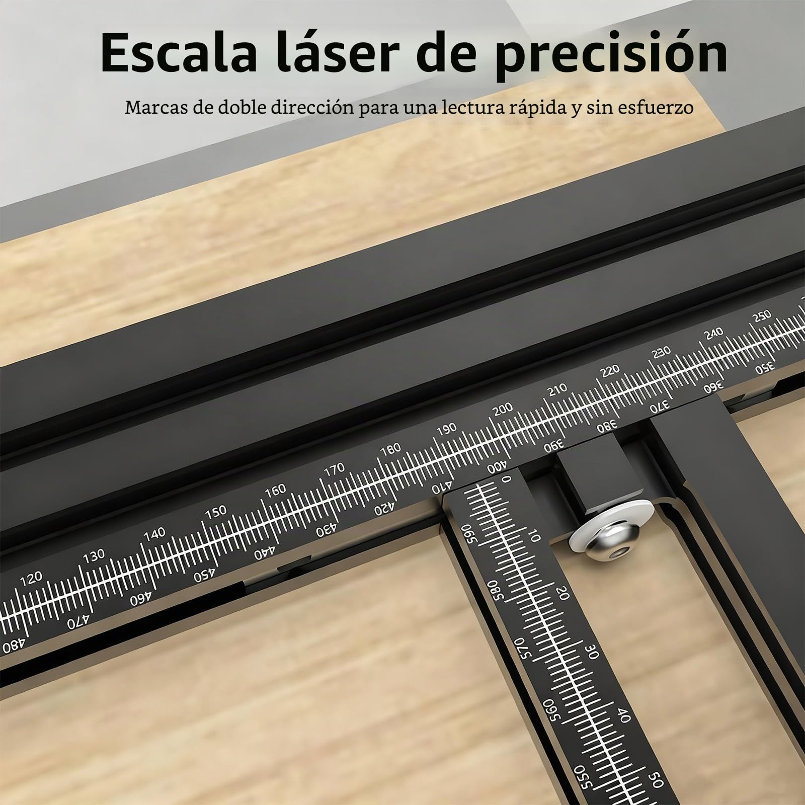 4 piezas Plantilla de fresado ajustable 800mm, Guía de fresado y plantilla para fresadora de mano, accesorio de madera (incluye 2 abrazaderas metálicas en G)