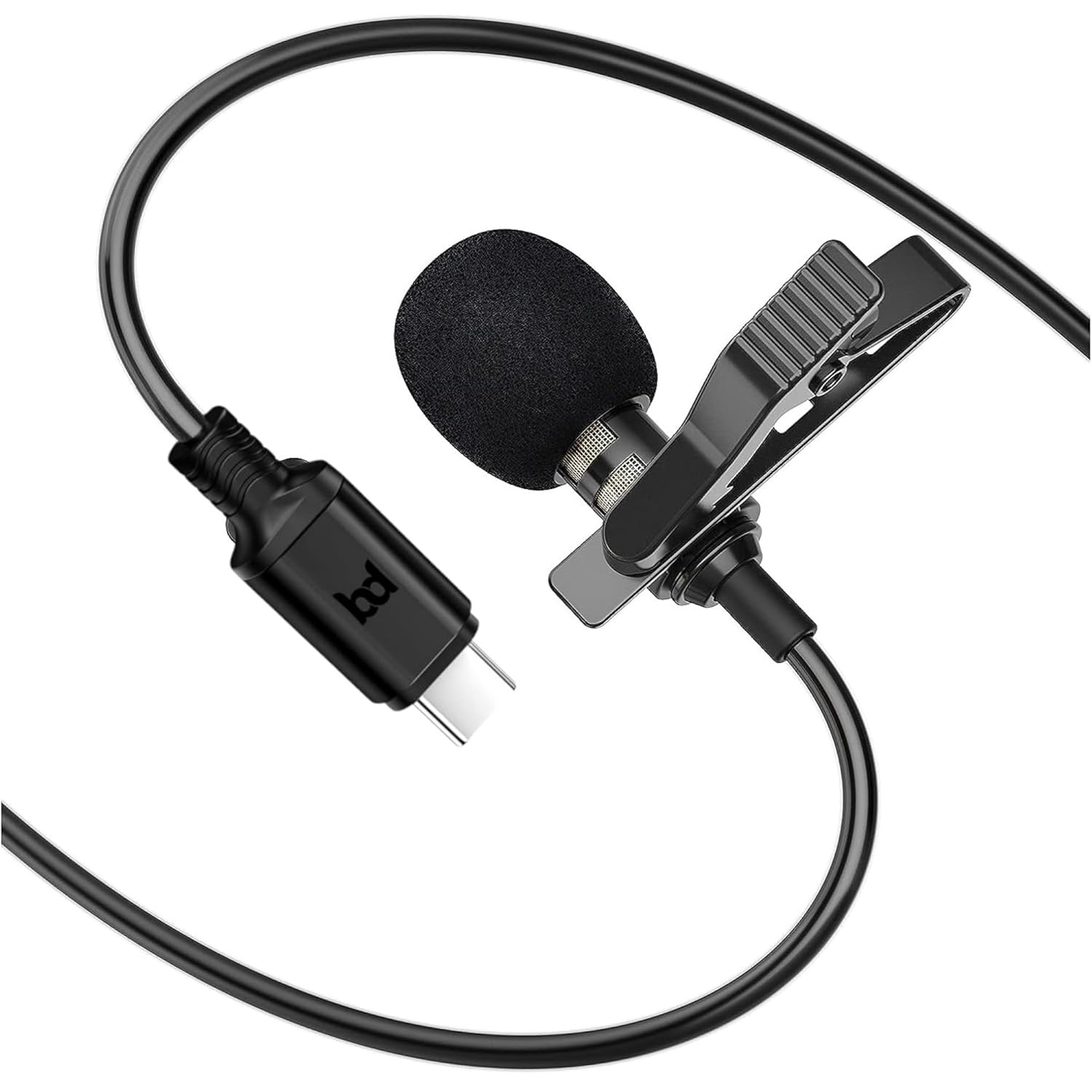 BassDrops Lavalier Collar Mic USB Type C Professional Lapel Clip-on Mic Omni Condenser for Video Recording Noise Reduction Mic for YouTube Vlogging Interview on Android(Windshield Not Included) BassDrops Lavalier Collar Mic USB Type C Professional Lapel Clip-on Mic Omni Condenser for Video Recording Noise Reduction Mic for YouTube Vlogging Interview on Android(Windshield Not Included)