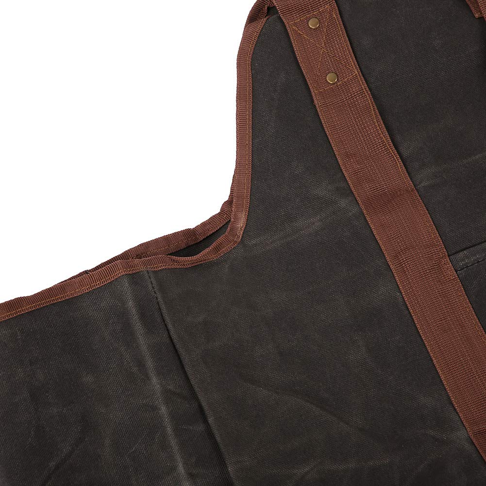 Porta Tronchi in Tela Cerata Impermeabile ad Alta capacità, Borsa per Legna da ardere per Camino, Barbecue e Campeggio, Sacca Pieghevole per Tronchi di Legna con Design Semi-Chiuso