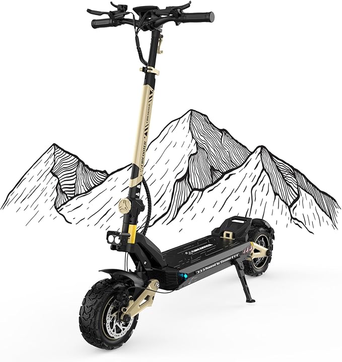 Circooter Cruiser Pro Electric Scooter Adult, Dual Motor 2400W e scooter Up to 40 Miles Max Range & 38 Mph Top Speed, 11''Pneumatic Tires Off Road E-Scooter with Dual Charger Ports & Storage Bag