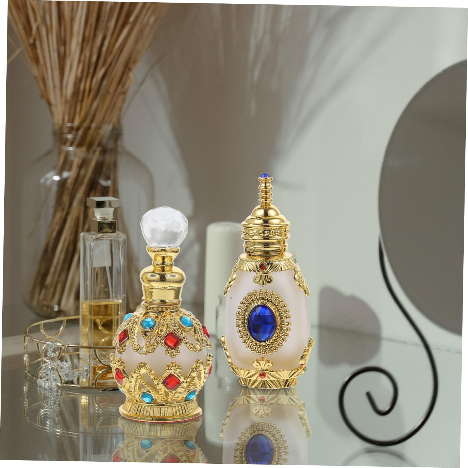 Beavorty 4piezas Botellas De Perfume Recargables De Vintage De Para y Aceites Aromáticos Elegante y
