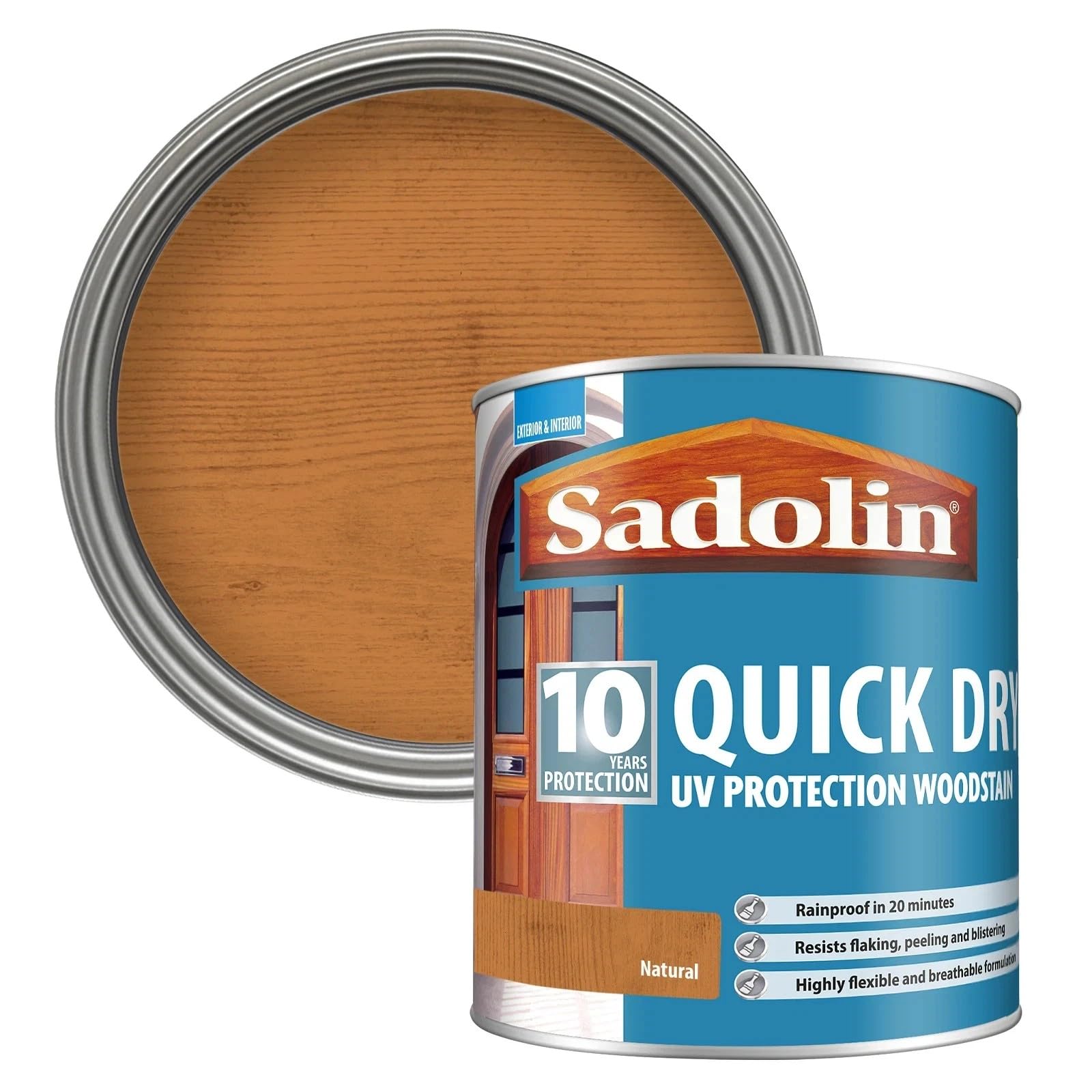 Sadolin Quick Dry Uv Protection Woodstain Natural 1L from B&Q