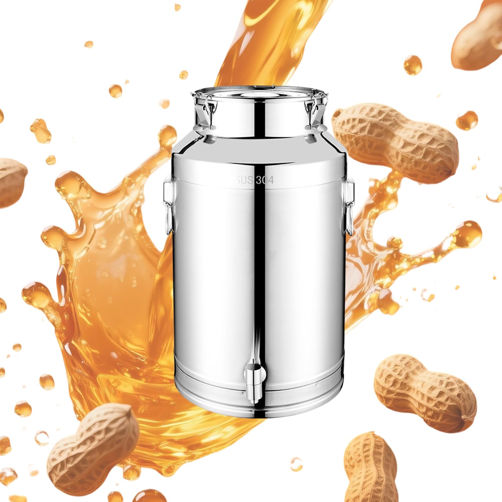 Contenedor Para Almacenar De Cocina 5L/9L/14L Acero Inoxidable Hermético | Contenedor De De Cocina Para Leche Vino Harina Café Azúcar Cereal Té