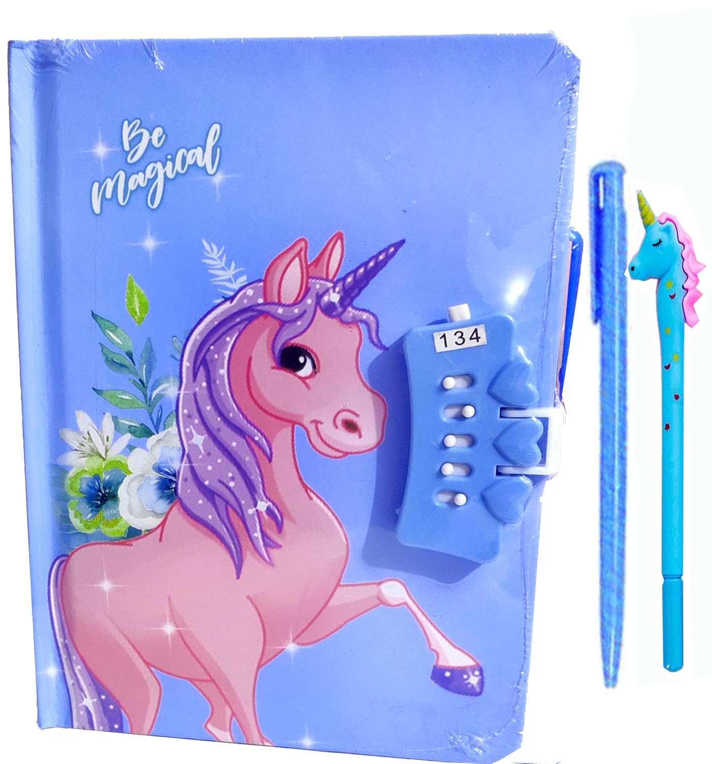 SHREE TECHNESH® Unicorn Lock Diary with Gel Pen for Girls, Kids Unicorn