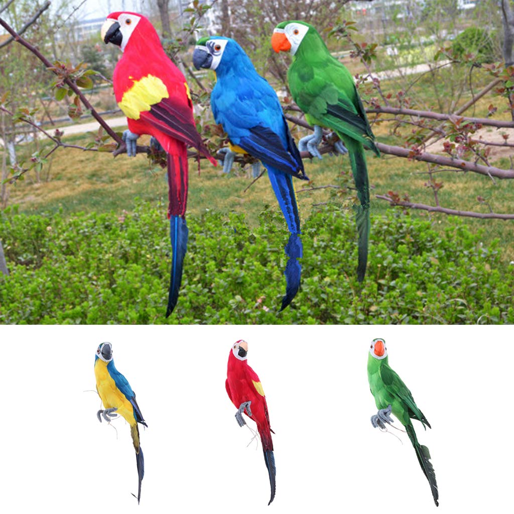 Amazon.co.jp: P Prettyia 45センチ 現実的な 人工オウム鳥 フィギュア