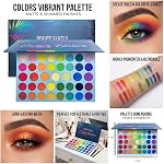 39 Color Rainbow Eyeshadow Palette - Professional Makeup Matte Metallic Shimmer Eye Shadow Palettes - Ultra Pigmented Powder Bright Vibrant Colors Shades Cosmetics Set
