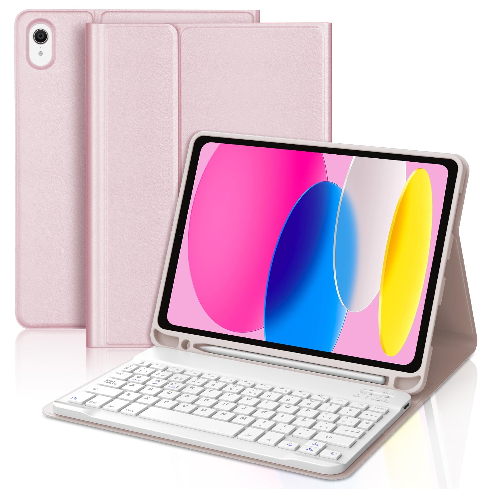Teclado para iPad 10ª generación para escribir sin cables con letra Ñ 8