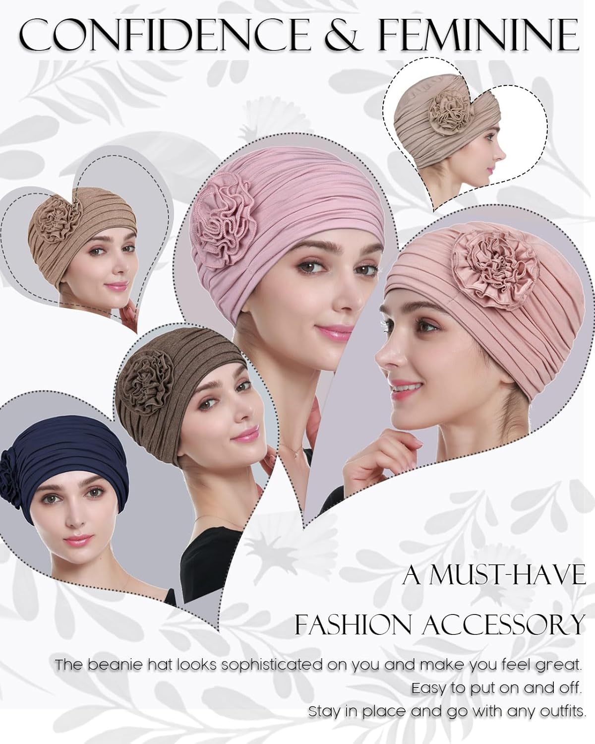 Alnorm Flower Design Chemo Hair Loss Caps Cancer Headwear for Women - Image 5