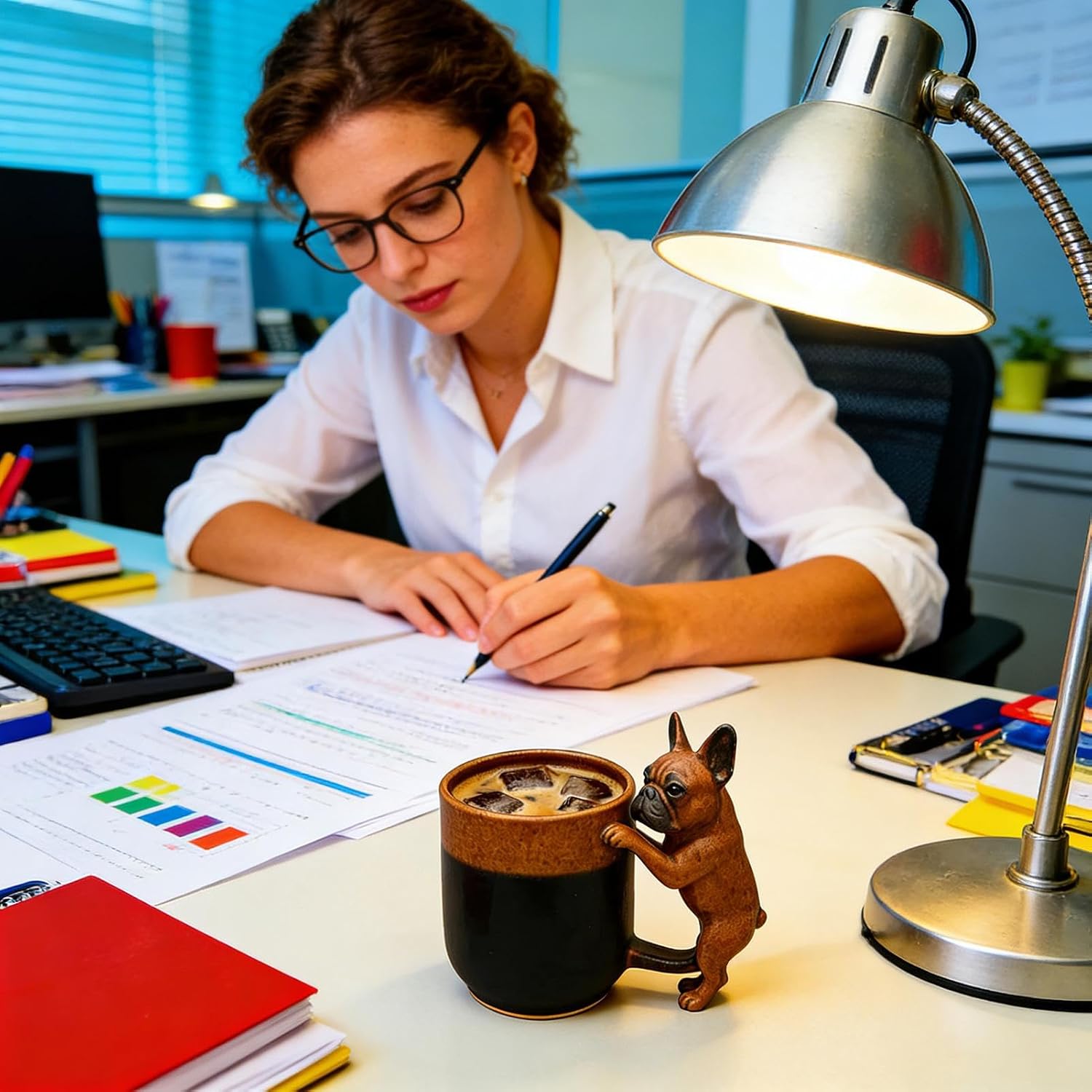 Coffee Mug - 3D Dog Shaped Drinking Cup,Desktop Beverage Mug | for Milk Coffee Tea Espresso Home Office Cafe Dining Room Bedroom