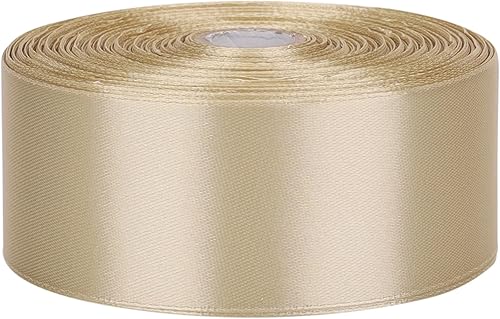 Miniatura 169 de Cinta de oro rosa de 1-1/2 pulgadas, para envolver regalos, 50 yardas, corona de fiesta de boda, costura, accesorios para el cabello, decoración