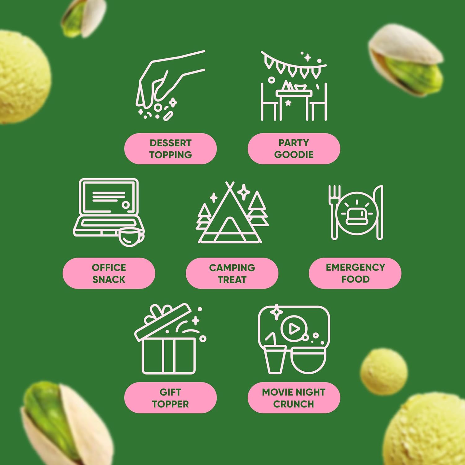 Star Candies Freeze Dried Sicilian Pistachio Ice Cream | No Melting Freeze Dried Candy | Crunchy & Delicious Camping Food | Premium Astronaut Ice Cream loved by Kids and Adults | Space and Astronaut Snack | Gift Set for Birthday or Party (7.5 oz; 3 pack)