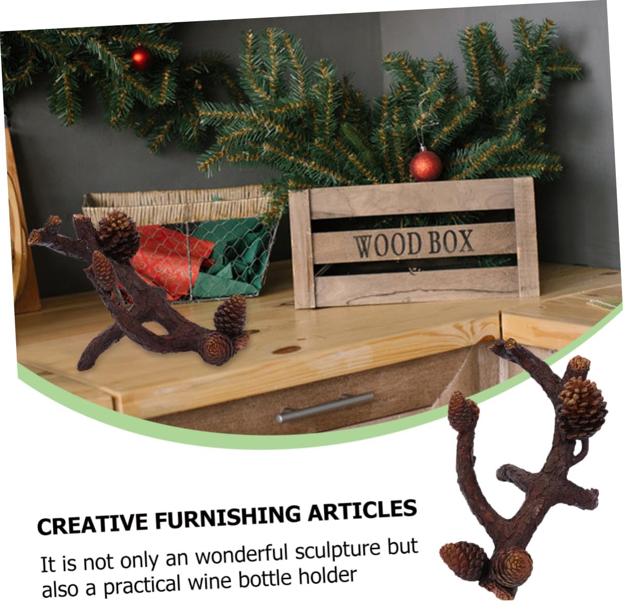 1pc Creative Resin Wine Rack for Single Bottle Display Unique Tabletop Holder for Home Bars Kitchens and Parties Sturdy and Elegant Design Idea