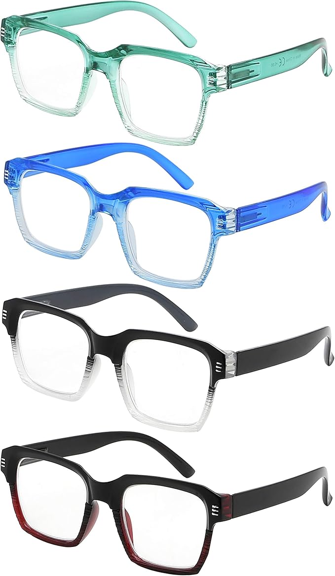 Eyekeeper 4 Pack Oversized Reading Glasses for Women Large Frame