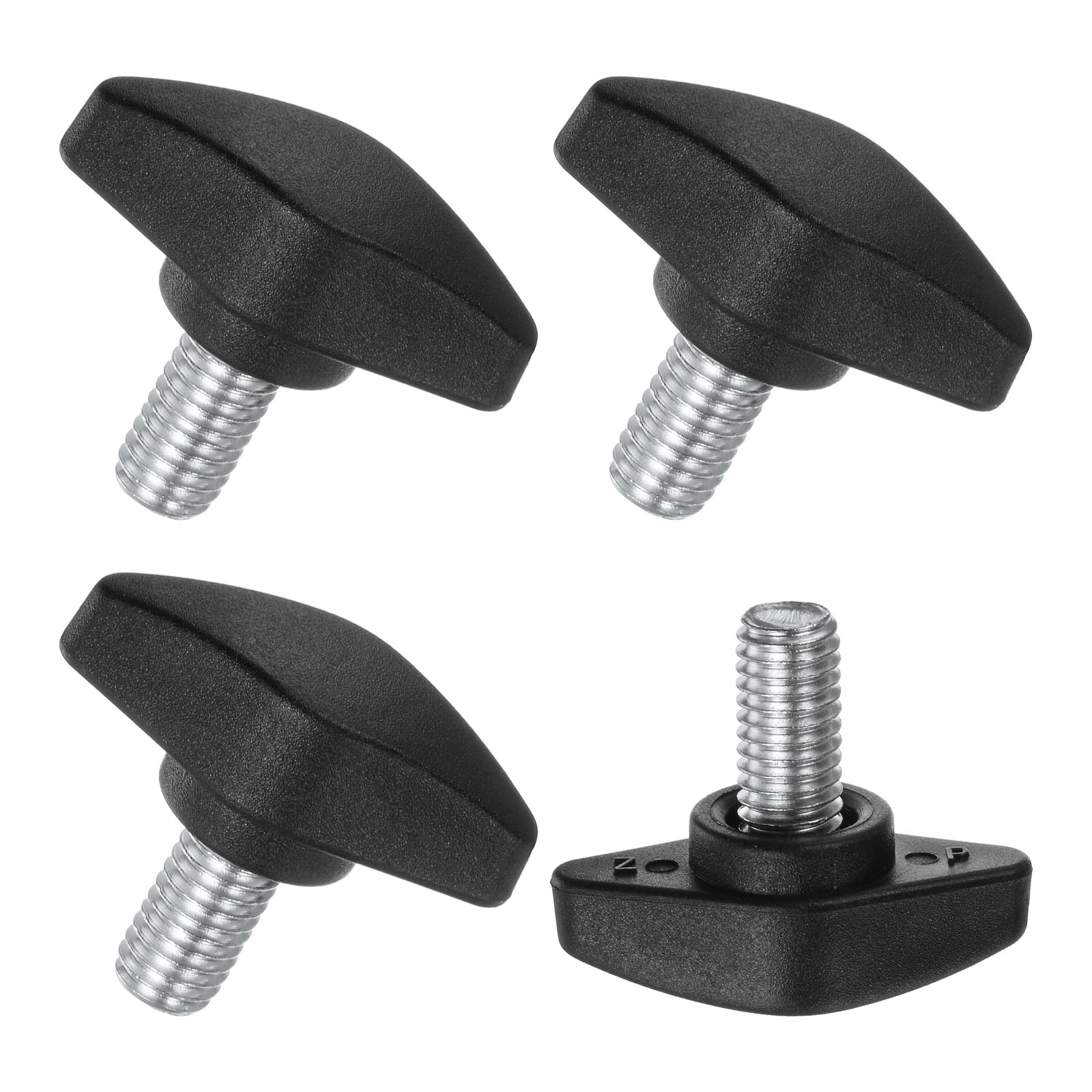 M8 Thumb Screws - Tee Wing Knobs, Black -19