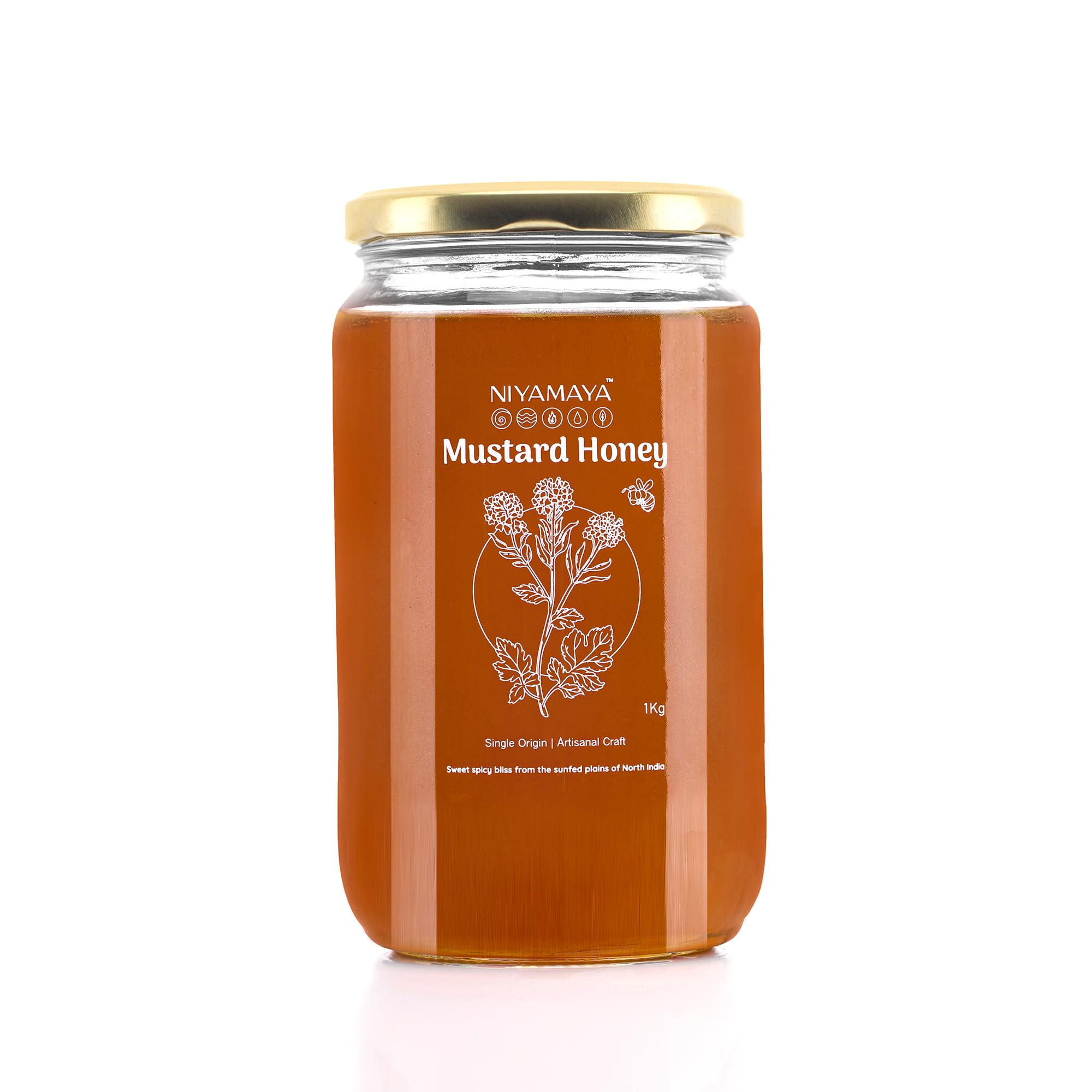 Mustard Honey 1 kg | 100% Pure Natural Honey Unprocessed Raw Mustard Honey | No Added Sugar No Adulteration
