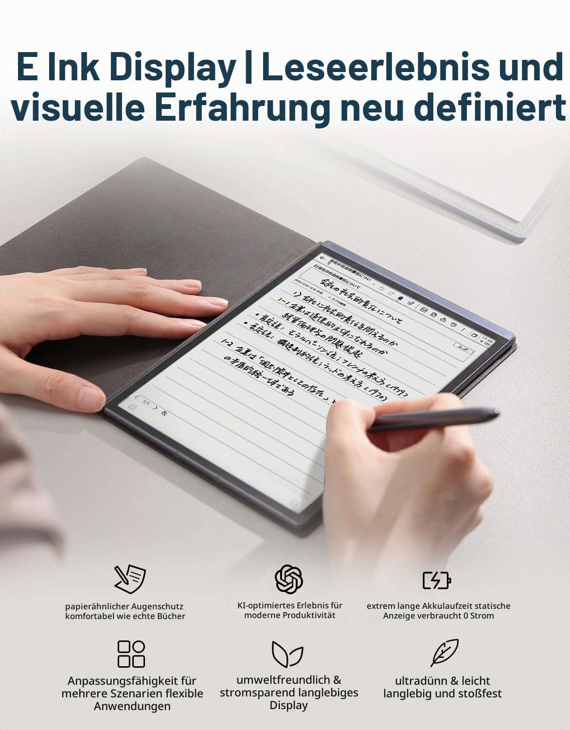 iFLYTEK Blaue Schutzhülle 8,2" AINOTE Air 2 E-Ink-Notiz-Tablet (Blaue Hülle)