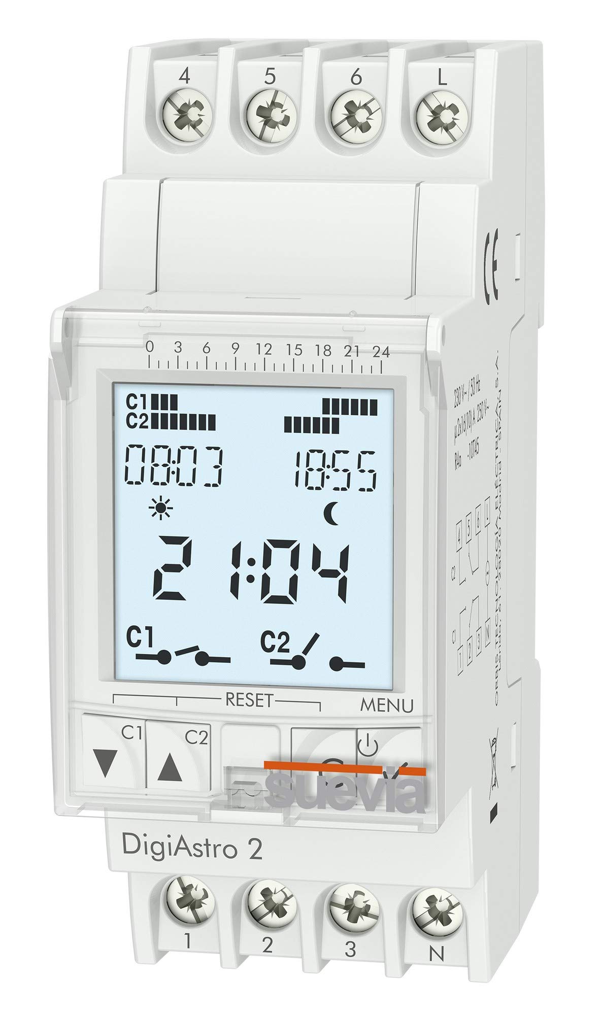 Suevia DigiAstro 2 Hutschienen-Zeitschaltuhr digital 230 V/AC 4000 W