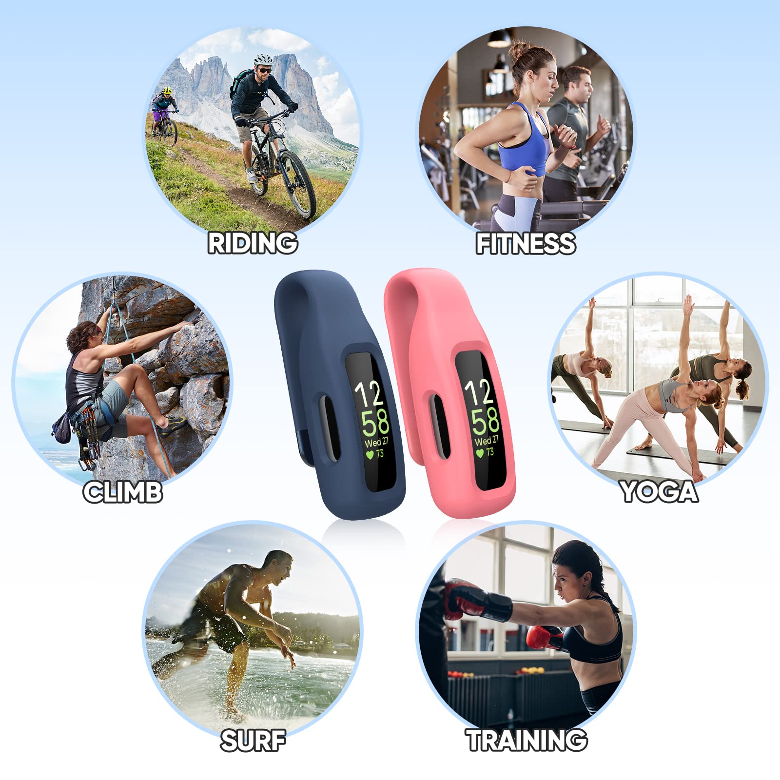 Inspire 2-Pack Lepmok Clip Holders For Fitbit (NOT Inspire