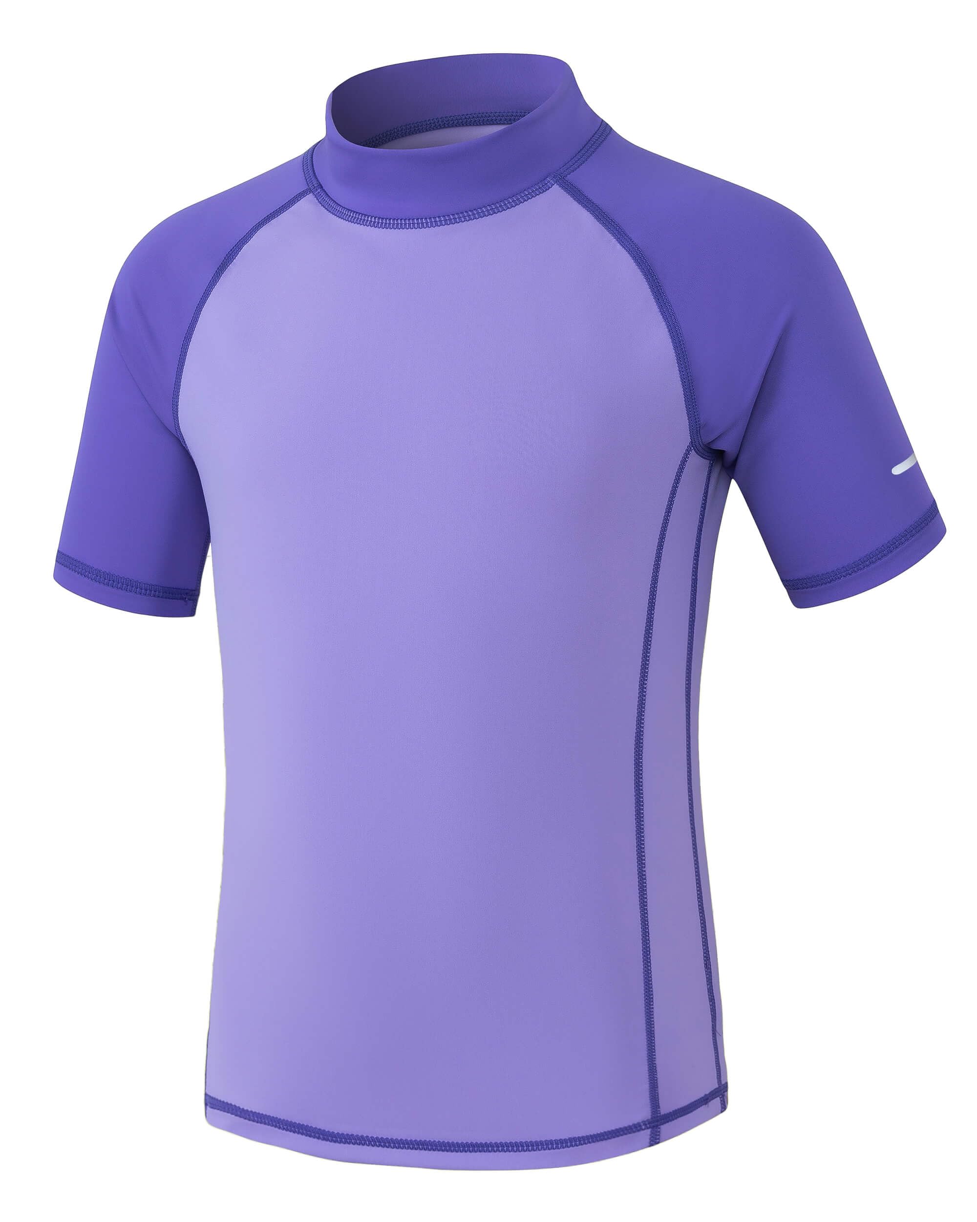 Kinder UV Shirt Kurzarm Jungen Badeshirt UPF 50+ Sonnenschutz Schwimmshirt Rashguard mit Reflektorstreifen Schnelltrocknend Chlorresistent 5-14 Jahre