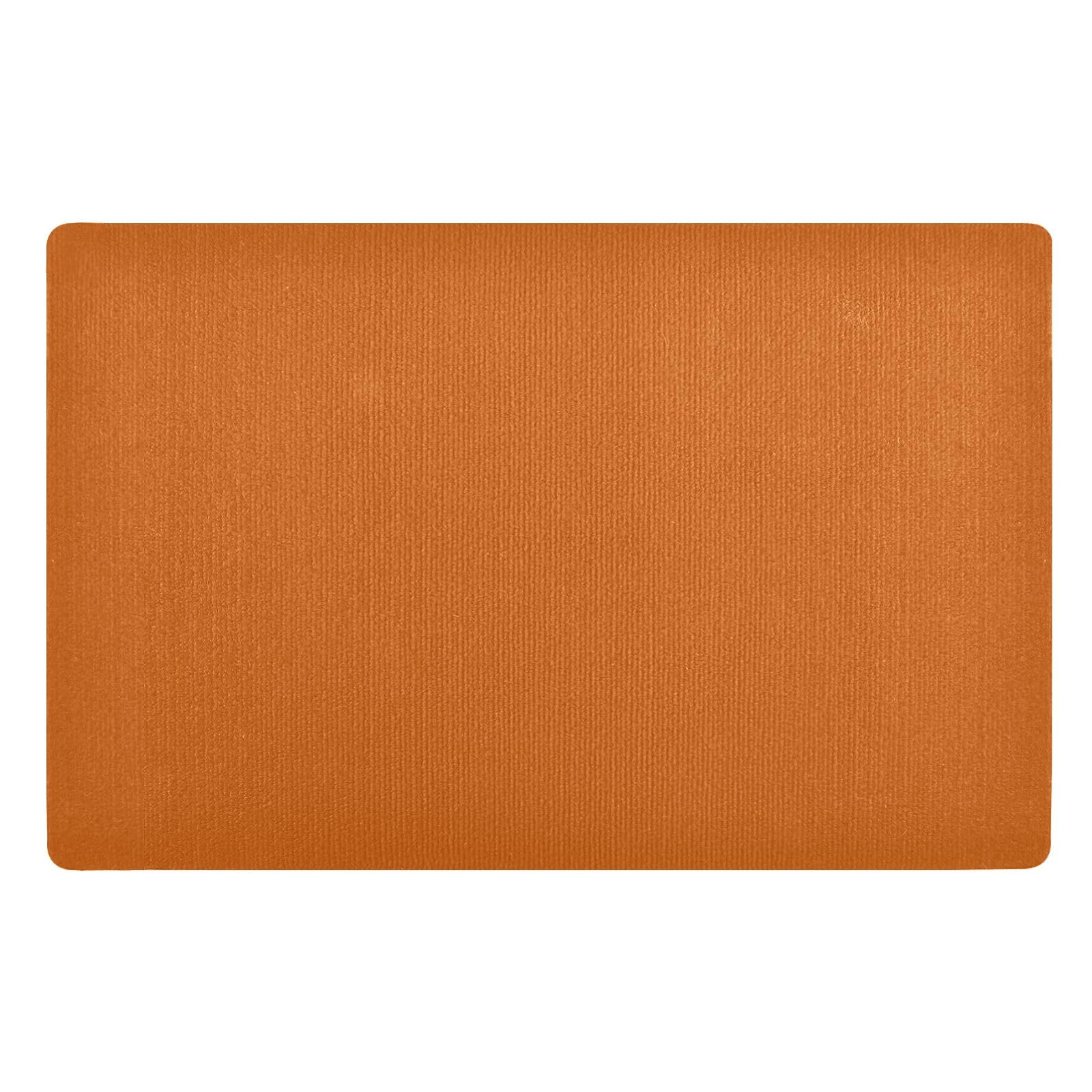 CHIFIGNO Burnt Orange Front Door Mat Outdoor Entrance Rubber Backing Washable Laundry Room Mat Inside Entry Doormat for Home Office Kitchen Farmhouse Decor, 32" x 20"