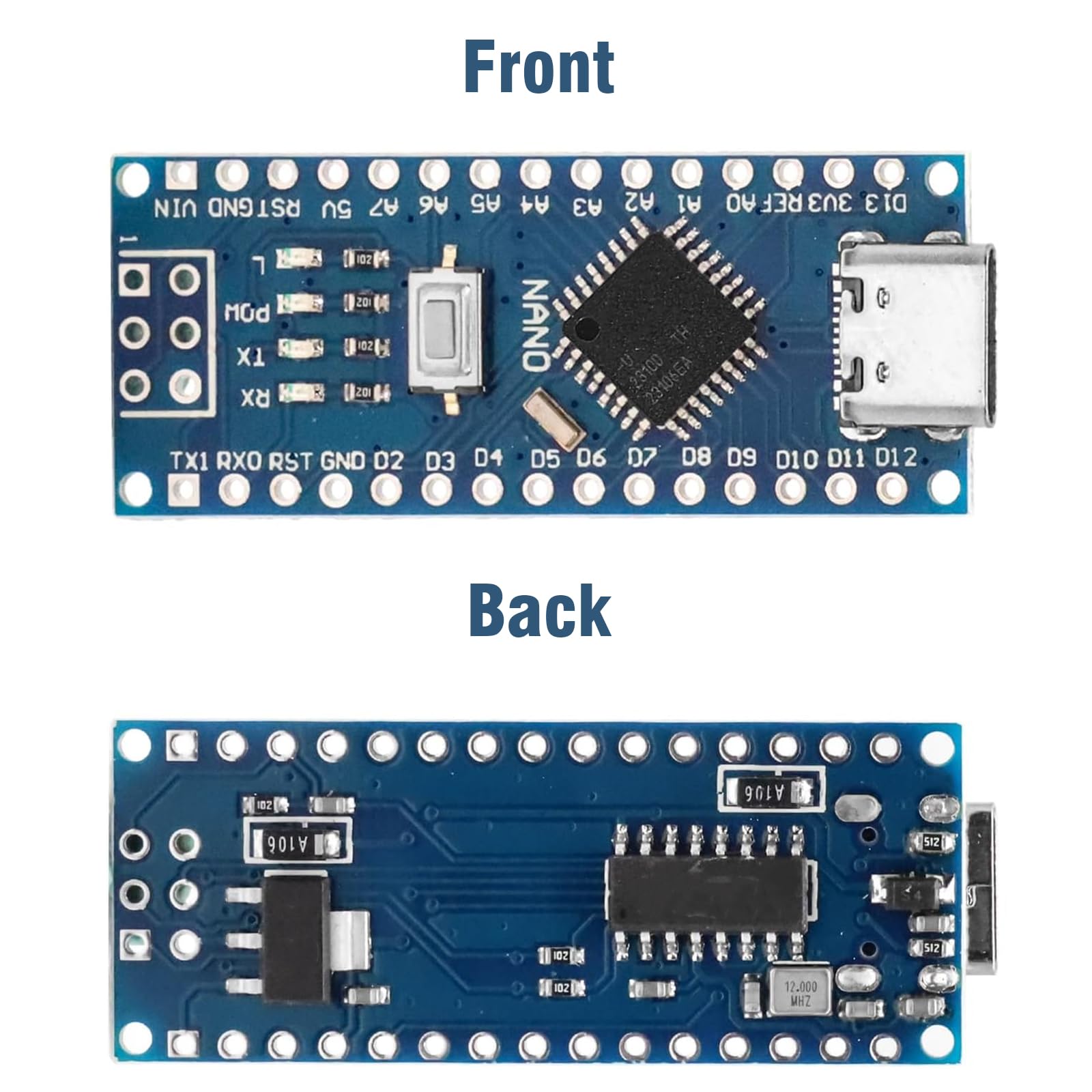 Scheda Arduino UNO Rev3 - Microcontrollore ATmega328P, 14 I/O Digitali, 6 Analogici, IDE Compatibile - Foto 3