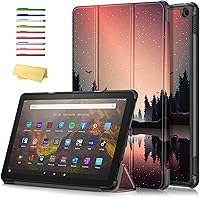 Vista 40 de Funda con soporte para tableta Yaxa Kindle Fire Max 11 (13ª generación, versión 2023) con función de encendido y apagado automático, triple