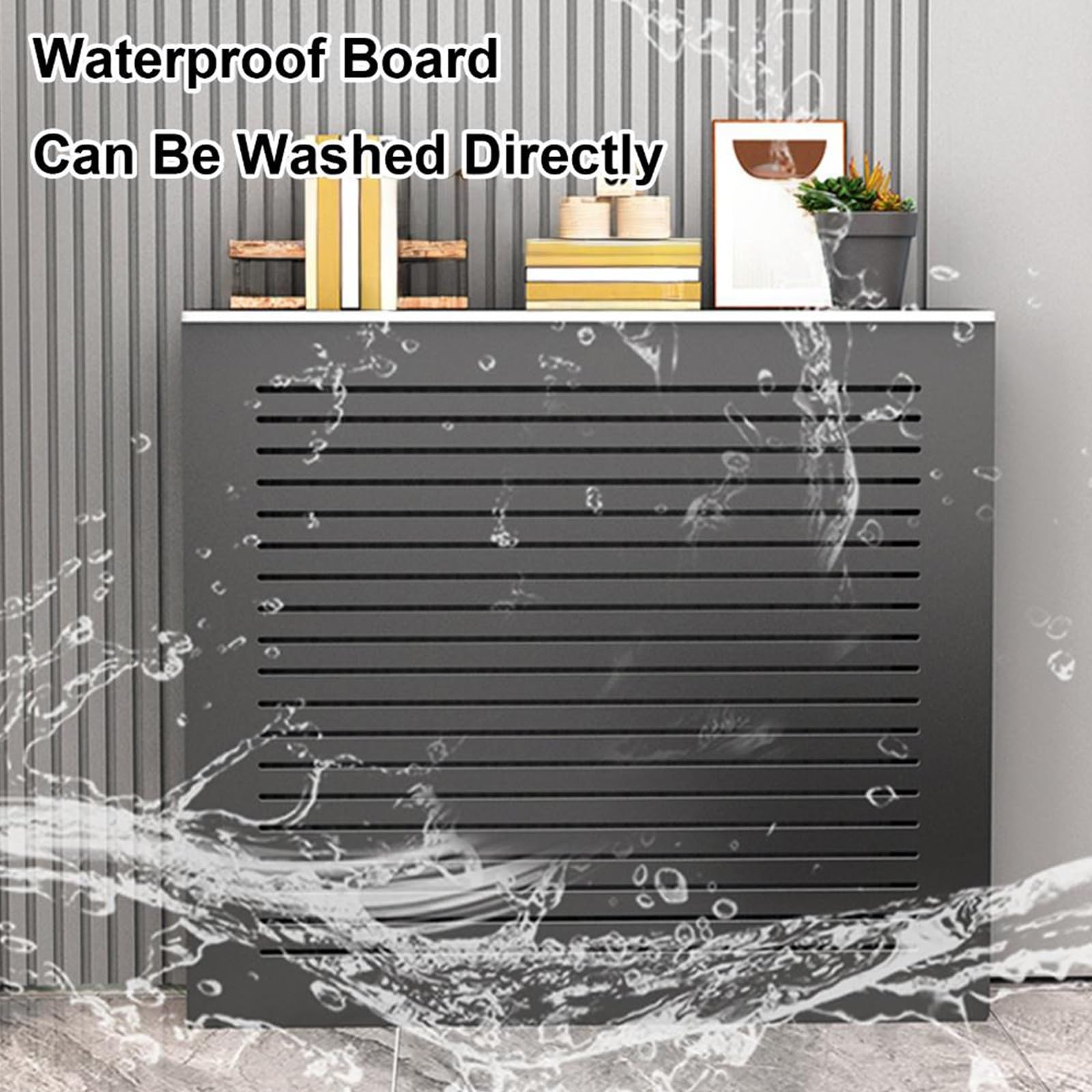 Copertura decorativa per termosifone con ripiano portaoggetti per soggiorno e corridoio