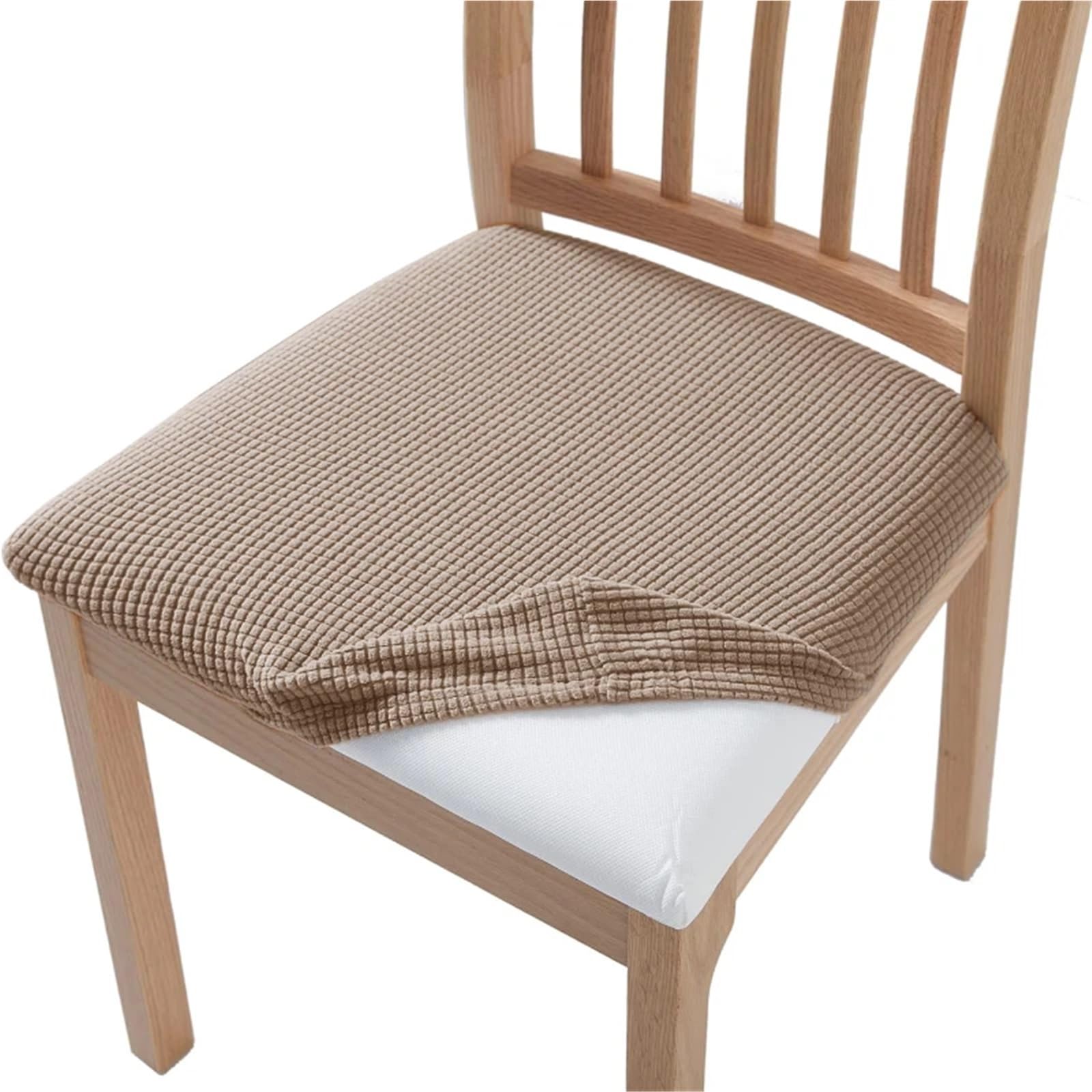 CYMMIYT Chair Covers Stretch Jacquard Chair Seat Covers Removable(Khaki)