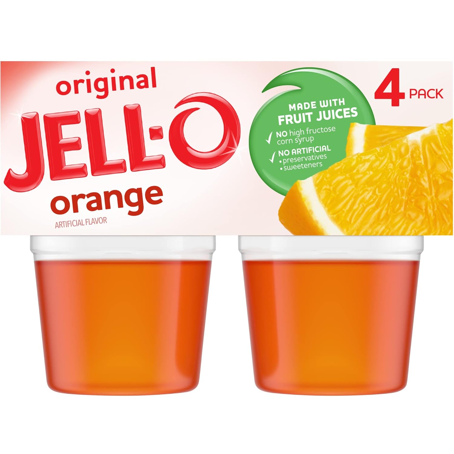JellO Original Orange Refrigerated Orange Jello Cups