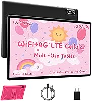 Vista 1 de HAOVM Tableta de 10 pulgadas, SIM 4G desbloqueada, Tableta Android 14 con ranura para tarjeta SIM, pantalla táctil IPS, procesador rápido de 2.0GHz