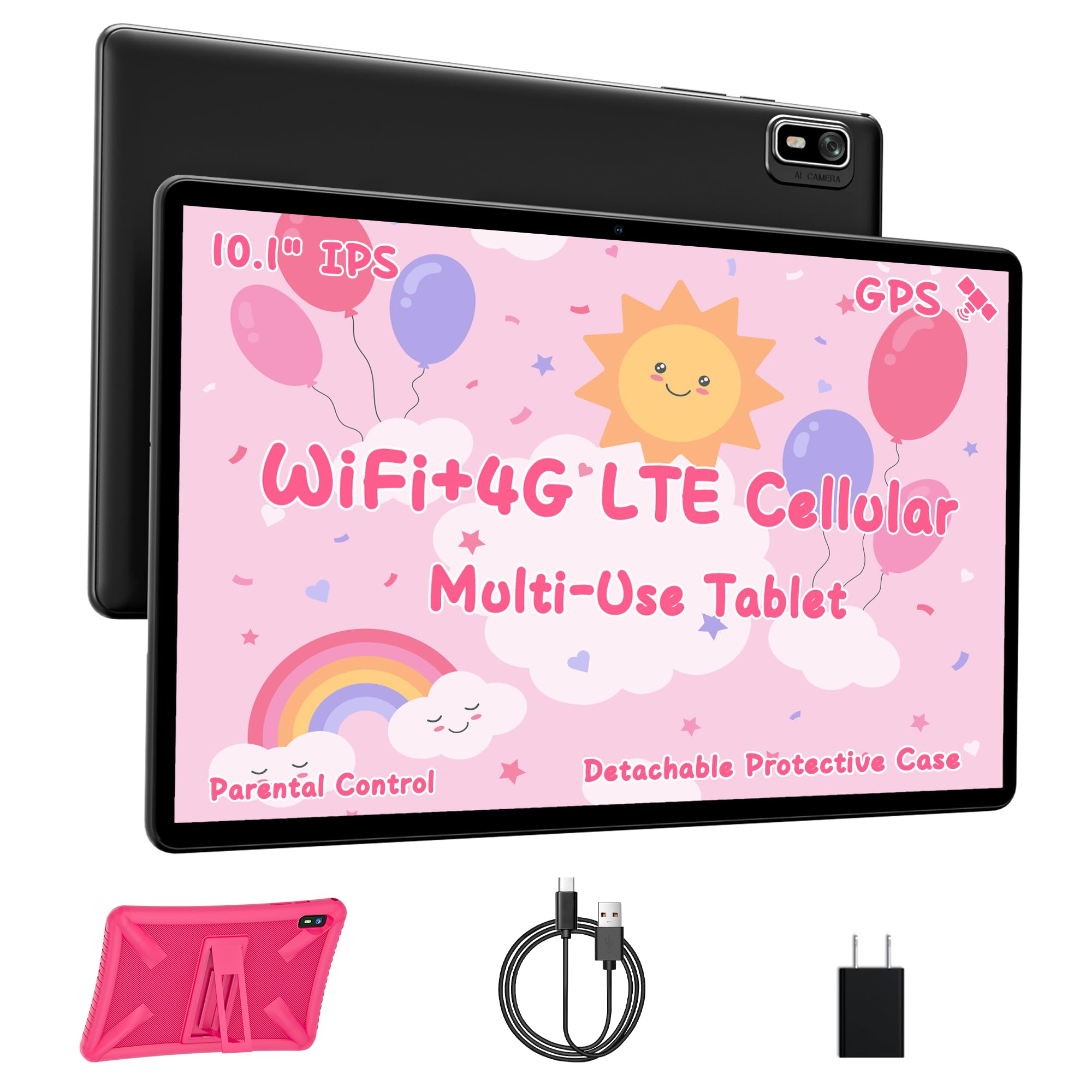 HAOVM Tablet 10 inch, 4G SIM Unlocked, Android 14 Tablet with SIM Card Slot, IPS Touch Screen, 2.0GHz Fast Processor,3GB+32GB+TF Expand,2.4G/5GHz WiFi