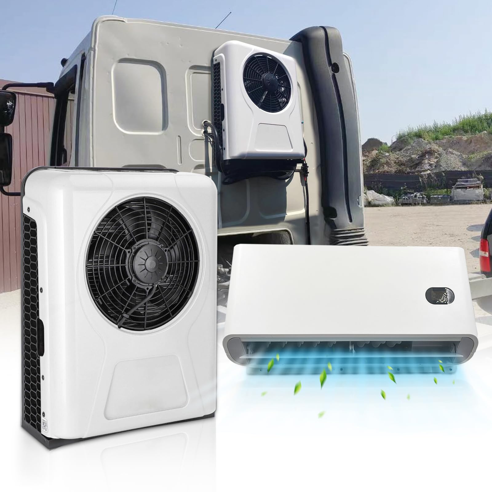 Photo 1 of 24V Truck Air Conditioner, 10000 BTU Split AC Unit for RV, Motorhome, Bus, Trailer, Tractor, Camper Van & Parking,Fast Cooling, Low Noise