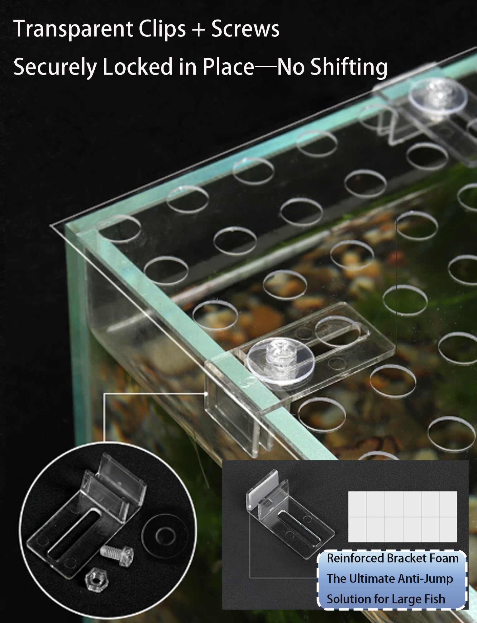 Generico Coperchio Trasparente per Acquario – Coperchi in policarbonato Personalizzabili – Coperchi Anti-Salto per acquari Aperti(100X30cm/39.4X11.8in)