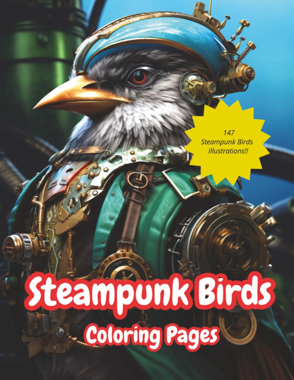 Steampunk Birds Coloring Pages