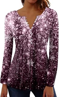 VVNHJA Christmas Shirts for Women Tree Sweatshirt for Women Casual Warm Long Sleeve Pullover Tops Color Block Shirt Christmas Sweatshirts For Family Christmas Tops Womans Christmas Tops