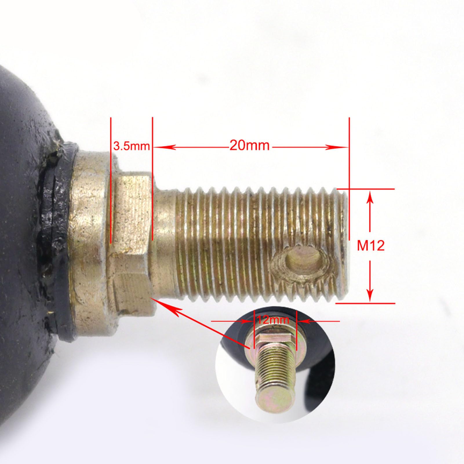 POENVFPO 420mm Amortyzator Układu Kierowniczego Wrzeciono Zwrotnicy Stop Metali wał Kierownicy Gokart 1 para dla ATV UTV Quad Zamiennik dla Kandi