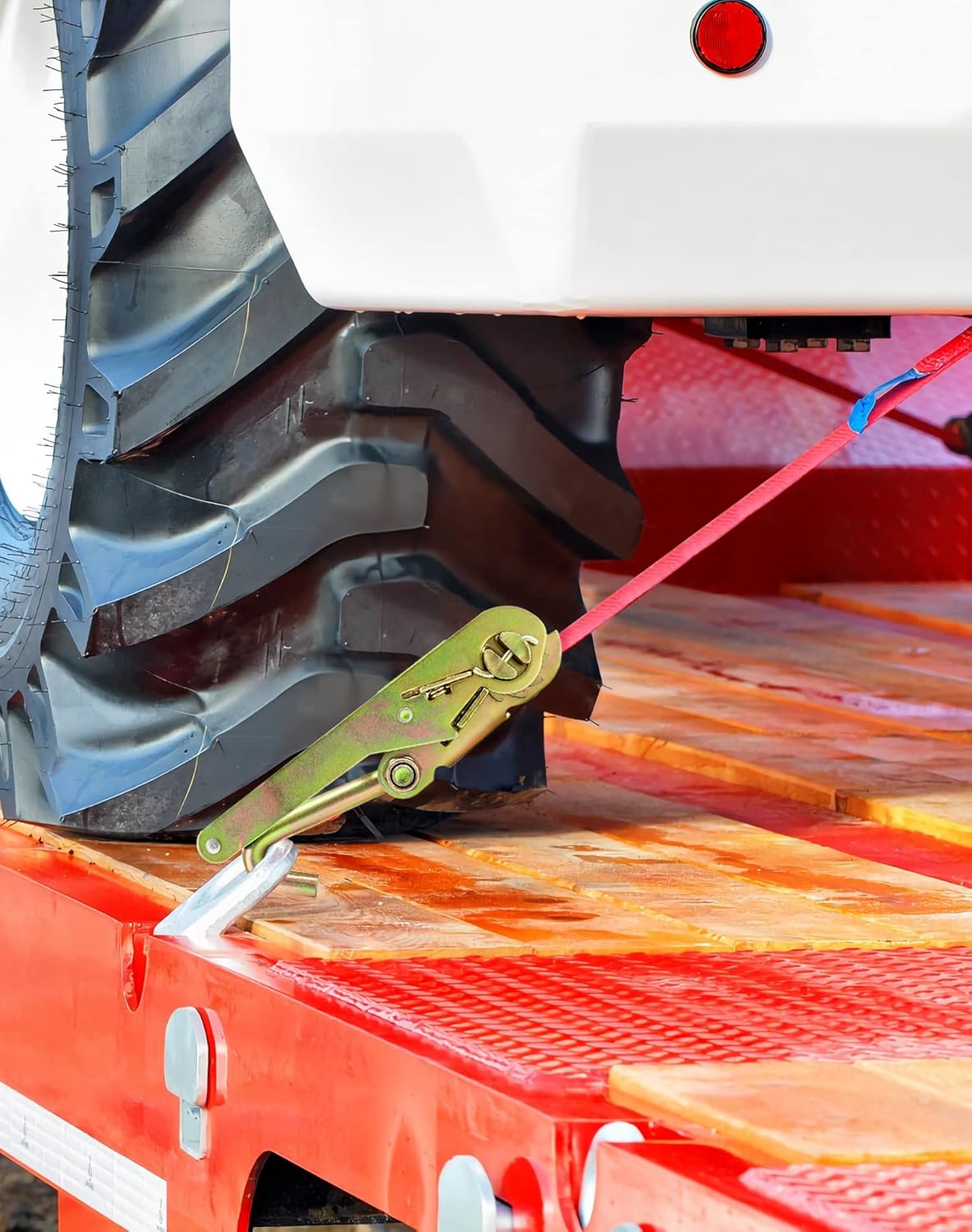 QWORK Ratchet Tie Down Buckle with Long Single Hook, 4Pack 2" Tie-Down Ratchet Straps Finger J-Hooks, Cargo Truck Security